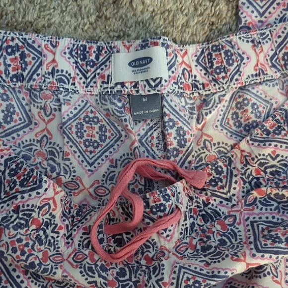 Old Navy Pink and Blue Patterned Pajama Set - Picture 2 of 5